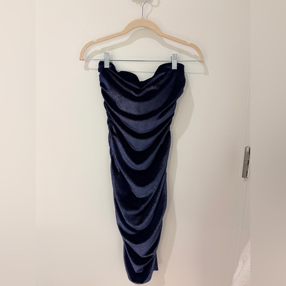 Susana Monaco Tube Midi Dress in Midnight